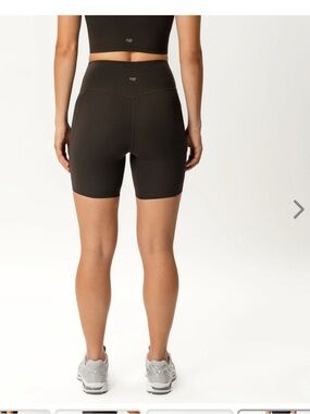 Ninepine High-Rise Bike Shorts with Seam Detailing - Dark Olive